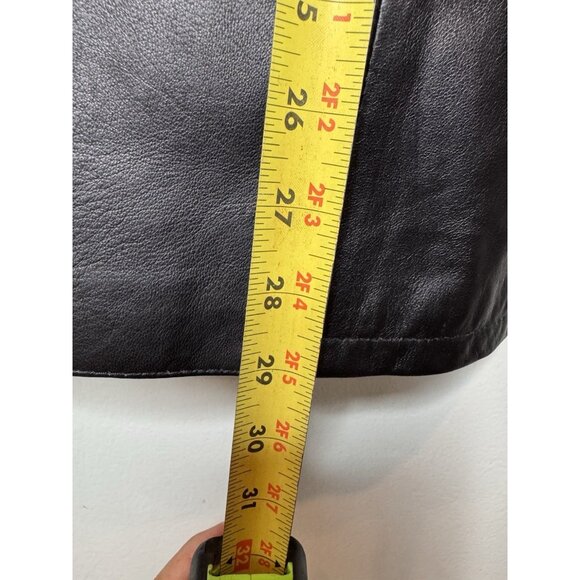 Remy Leather Jacket Women Black Lined Soft Blazer Vtg Y2K Made In USA Small - Picture 12 of 13